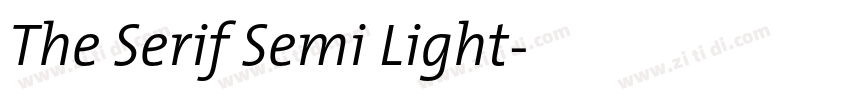 The Serif Semi Light字体转换 The Serif Semi Light字体转换